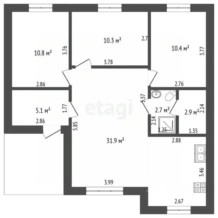 Дом в Калужская область, Калуга городской округ, д. Крутицы, Полесье-2 ... - Фото 1