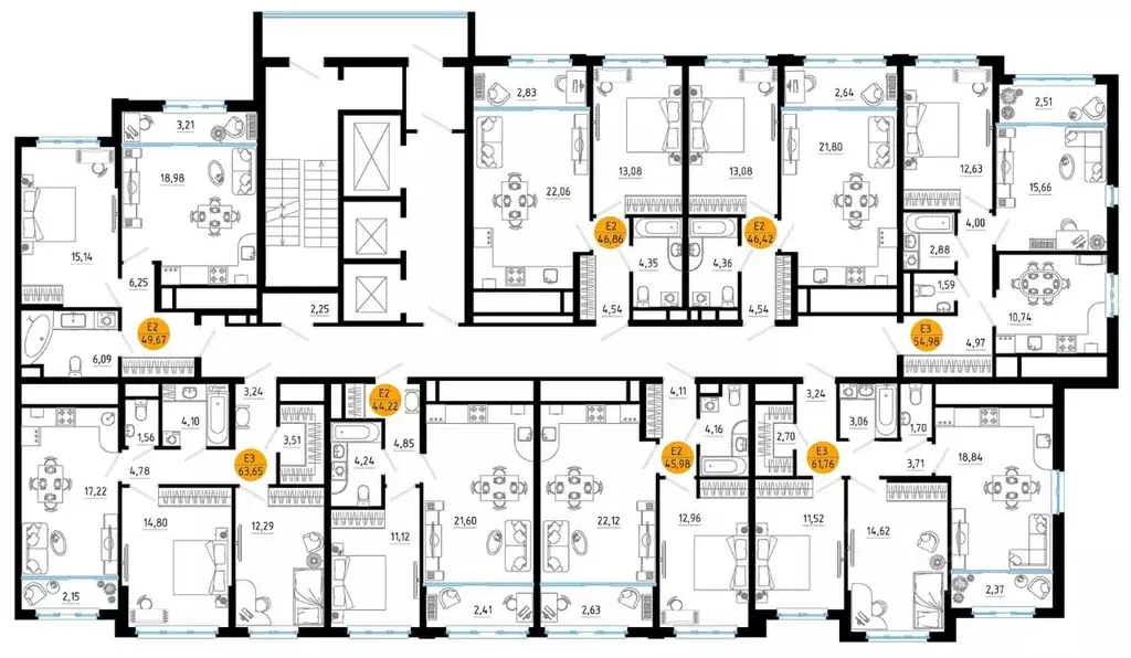 2-к кв. Рязанская область, Рязань ул. Земнухова (63.65 м) - Фото 2
