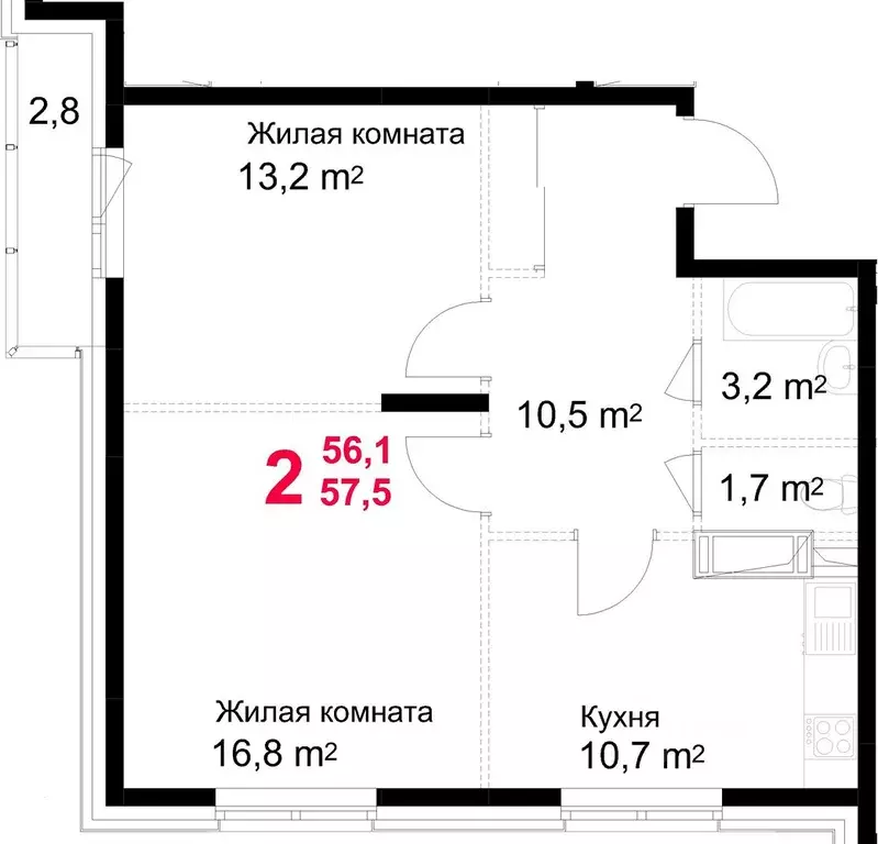 2-к кв. Московская область, Подольск Красная Горка мкр, ул. Садовая, ... - Фото 0