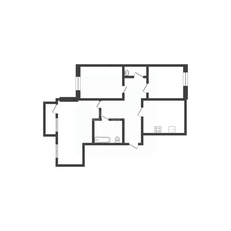 3-к кв. Белгородская область, Белгород Преображенская ул., 74а (113.0 ... - Фото 1