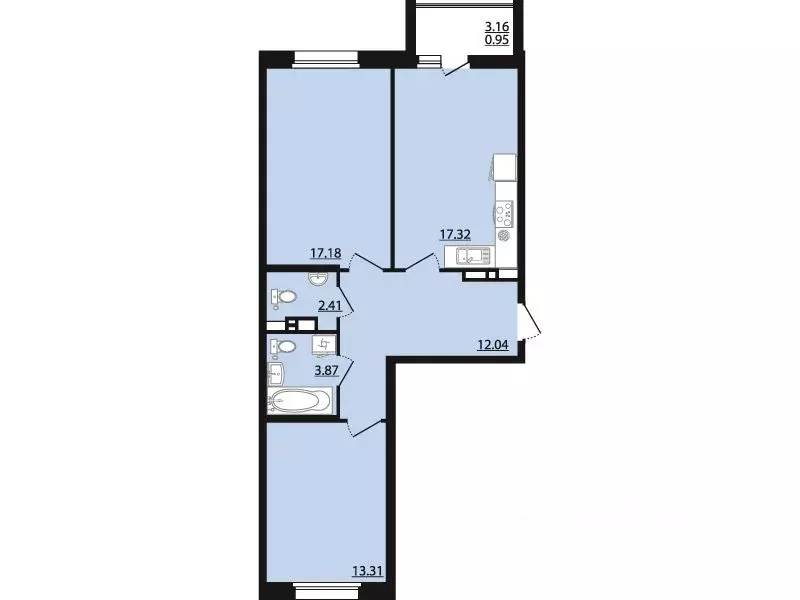 2-к кв. Воронежская область, Рамонский район, Яменское с/пос, пос. ... - Фото 1