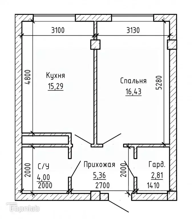 1-к кв. Кабардино-Балкария, Нальчик Кабардинская ул., 200 (44.0 м) - Фото 2