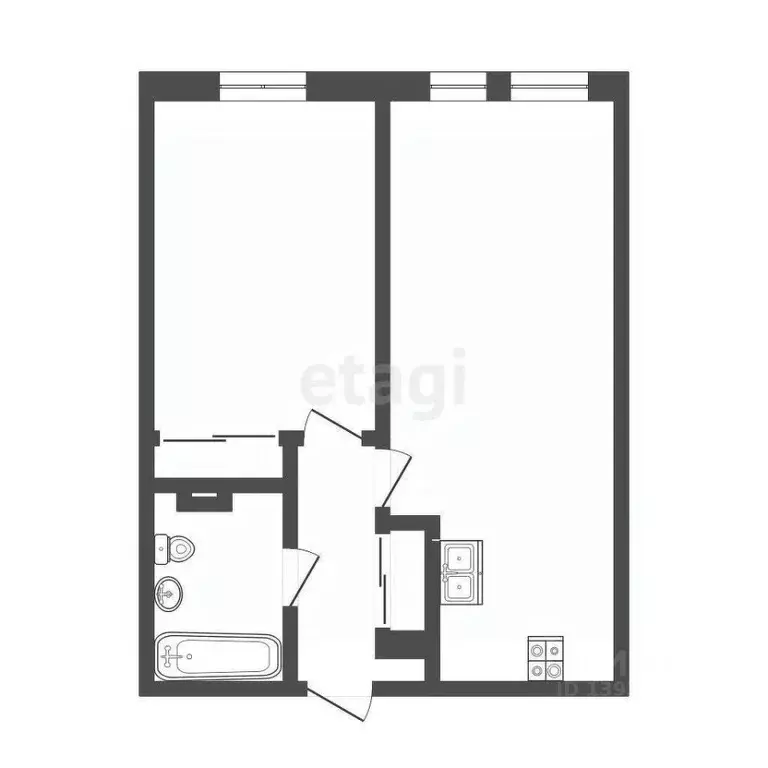 1-к кв. Тюменская область, Тюмень Харьковская ул., 76 (37.2 м) - Фото 1