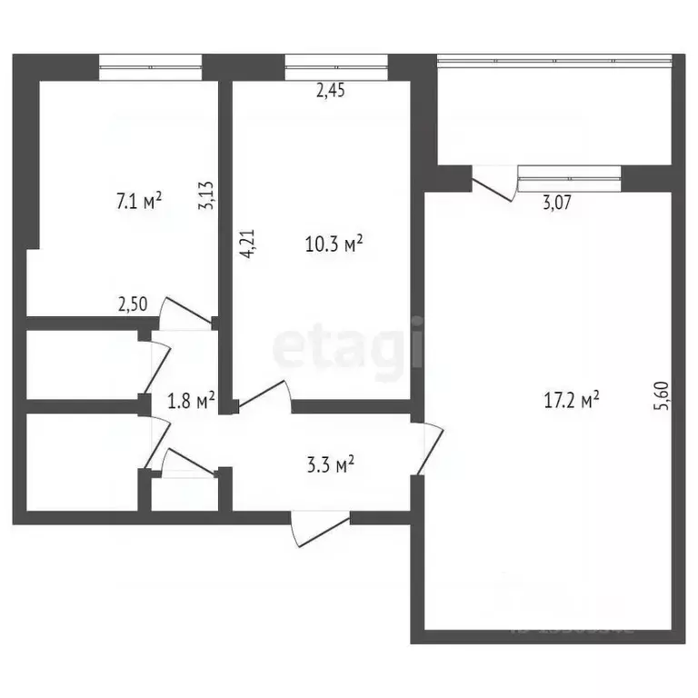 2-к кв. Кемеровская область, Кемерово просп. Ленина, 65 (43.7 м) - Фото 1