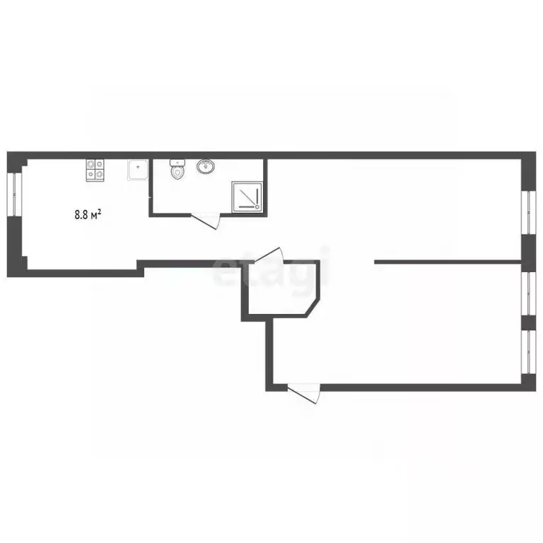 2-к кв. Забайкальский край, Чита ул. Ленина, 110 (60.0 м) - Фото 2