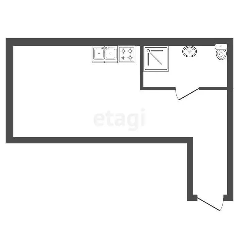 Квартира-студия: Санкт-Петербург, Подольская улица, 42 (12.7 м) - Фото 1