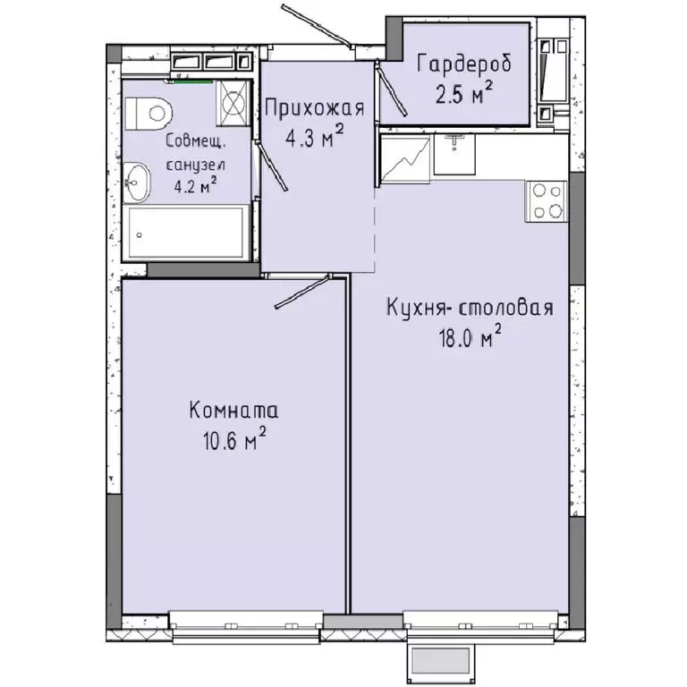 1-комнатная квартира: Ижевск, улица Ленина, 91/1 (42.3 м) - Фото 0