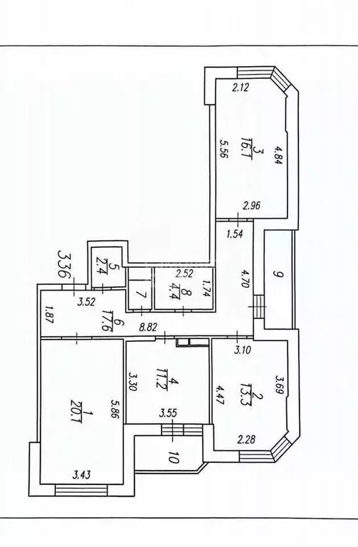 3-к кв. Московская область, Долгопрудный Хлебниково мкр, Госпитальная ... - Фото 2