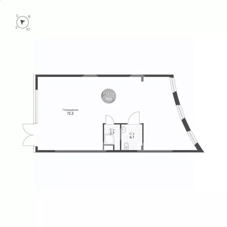 Помещение свободного назначения в Москва ул. Петра Кончаловского, 5 ... - Фото 2