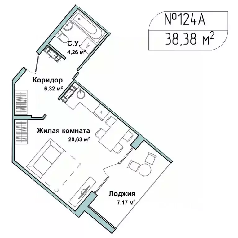1-к кв. Севастополь ул. Летчиков, 10к4 (38.6 м) - Фото 0