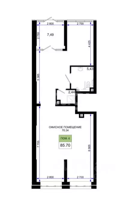 Помещение свободного назначения в Ростовская область, Ростов-на-Дону ... - Фото 2