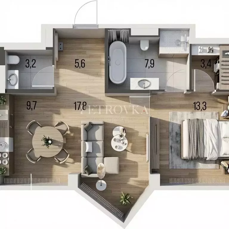 2-комнатная квартира: Москва, Летниковская улица, 11к1 (60 м) - Фото 1
