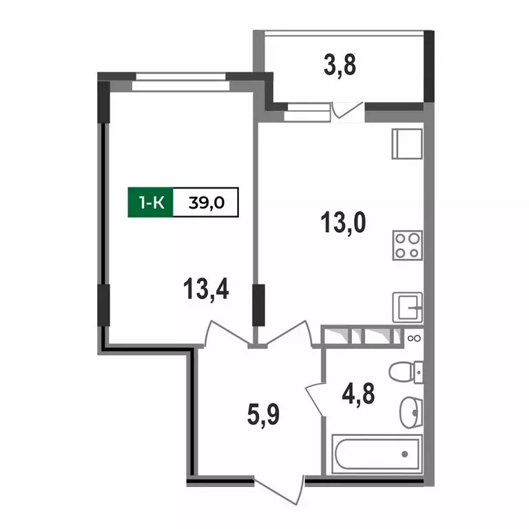 1-комнатная квартира: Ковров, улица Зои Космодемьянской, 28/1 (39 м) - Фото 0