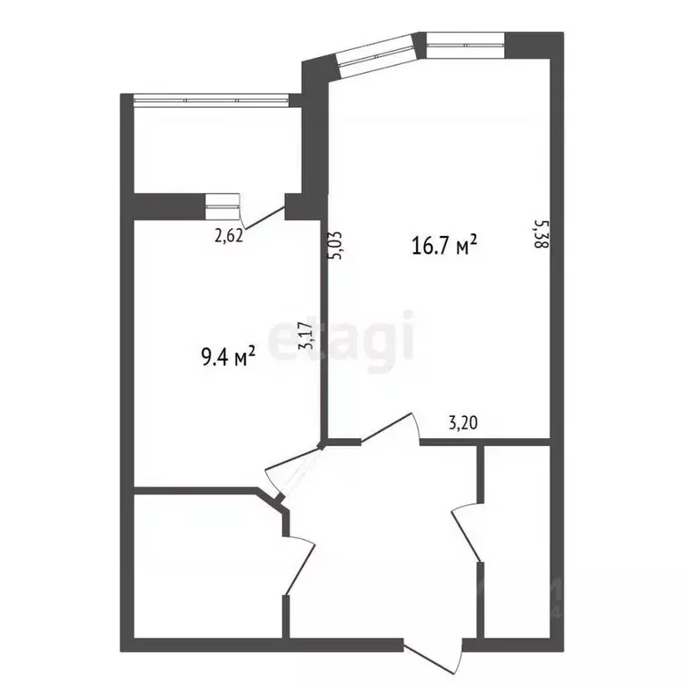 1-к кв. Калужская область, Балабаново Боровский район, Южная ул., 2А ... - Фото 2