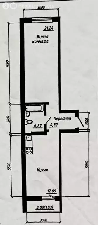 1-комнатная квартира: Новосибирск, улица Забалуева, 96 (47.4 м) - Фото 0