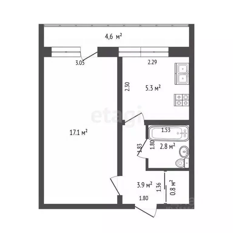 1-к кв. Самарская область, Самара Больничная ул., 16 (35.0 м) - Фото 1