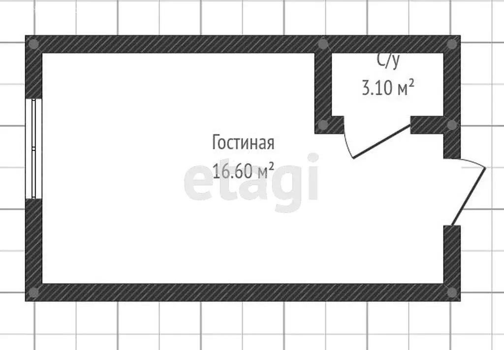 Квартира-студия: Горячий Ключ, Санаторная улица, 13 (19.7 м) - Фото 1