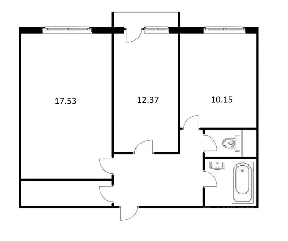 2-к кв. Санкт-Петербург просп. Энгельса, 111К1 (53.5 м) - Фото 2