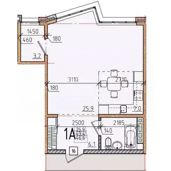 2-комнатная квартира: Иркутск, улица Бородина, 4 (46.6 м) - Фото 0