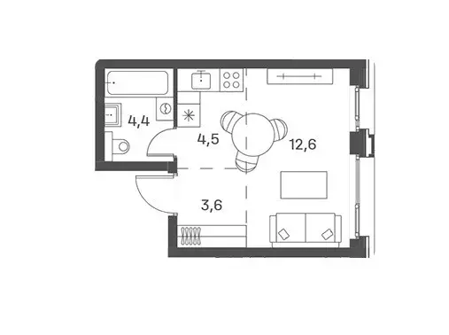Продаётся квартира-студия, 25.1 м - Фото 0