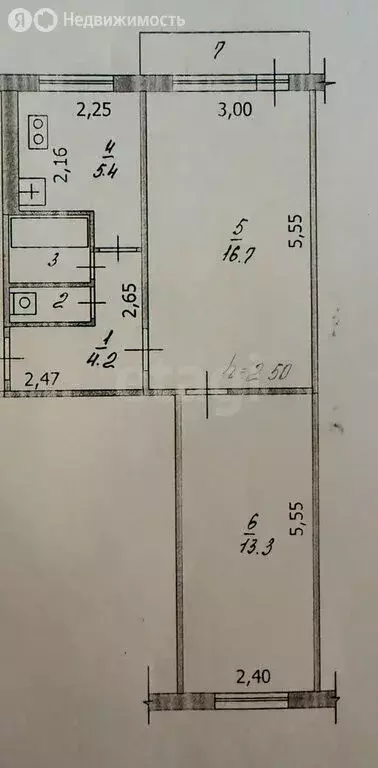 2-комнатная квартира: Новодвинск, Двинская улица, 36 (42.8 м) - Фото 1