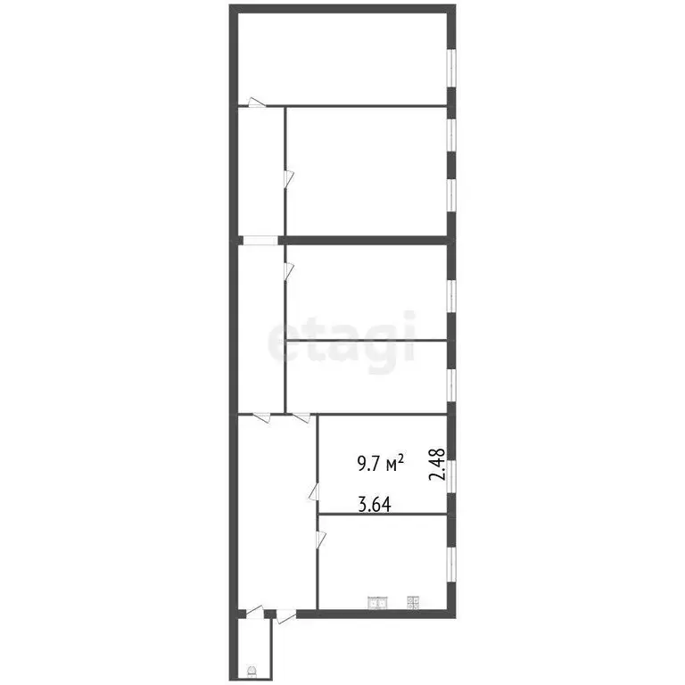 1к в 5-комнатной квартире (9.7 м) - Фото 1