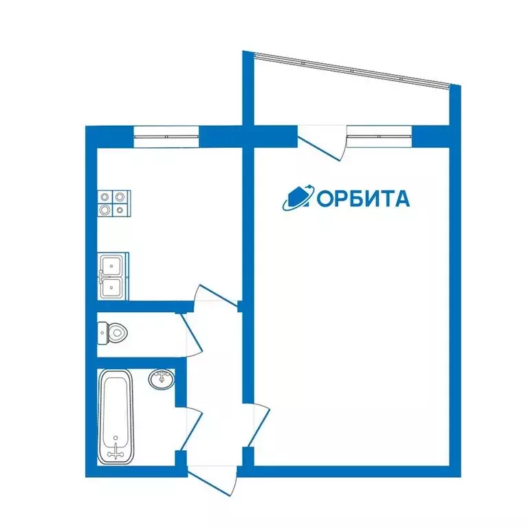 1-комнатная квартира: Тюмень, Черниговская улица, 5 (33.4 м) - Фото 0