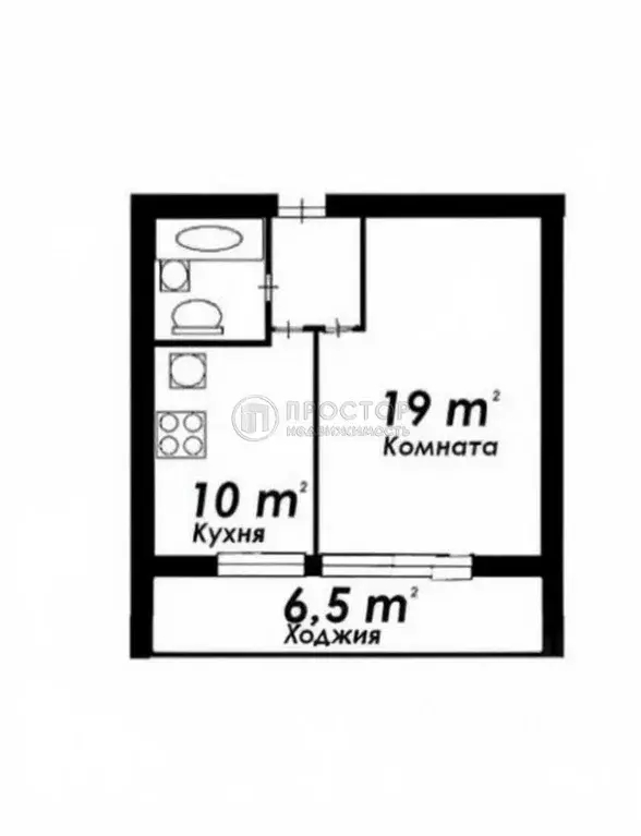 1-к кв. Московская область, Дзержинский Лесная ул., 10 (39.0 м) - Фото 2