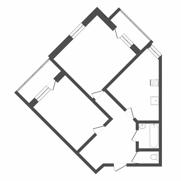 2-комнатная квартира: Тюмень, Суходольская улица, 23 (76.6 м) - Фото 1