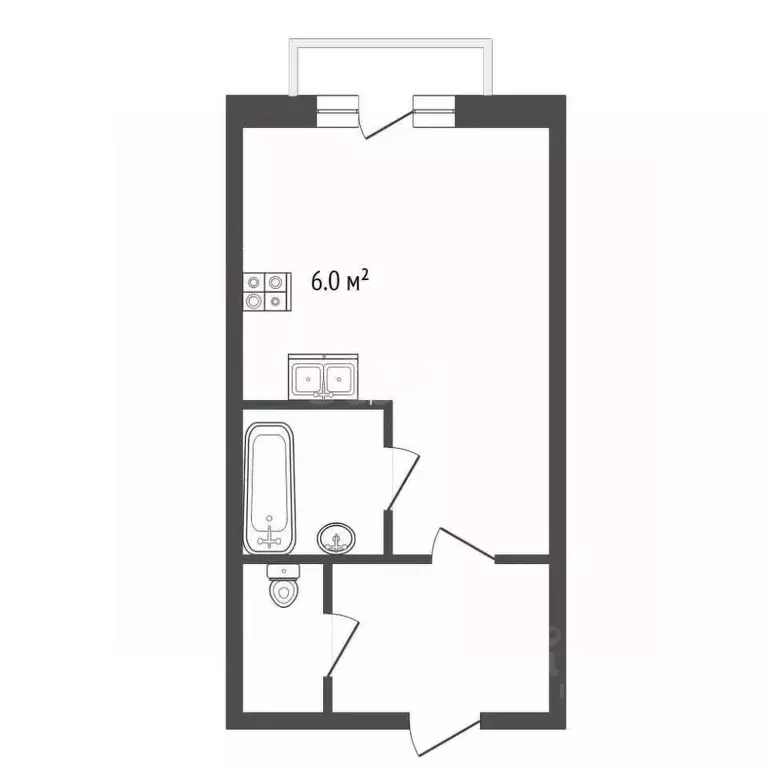 Студия Тамбовская область, Тамбов проезд 1-й Школьный, 9 (33.0 м) - Фото 2