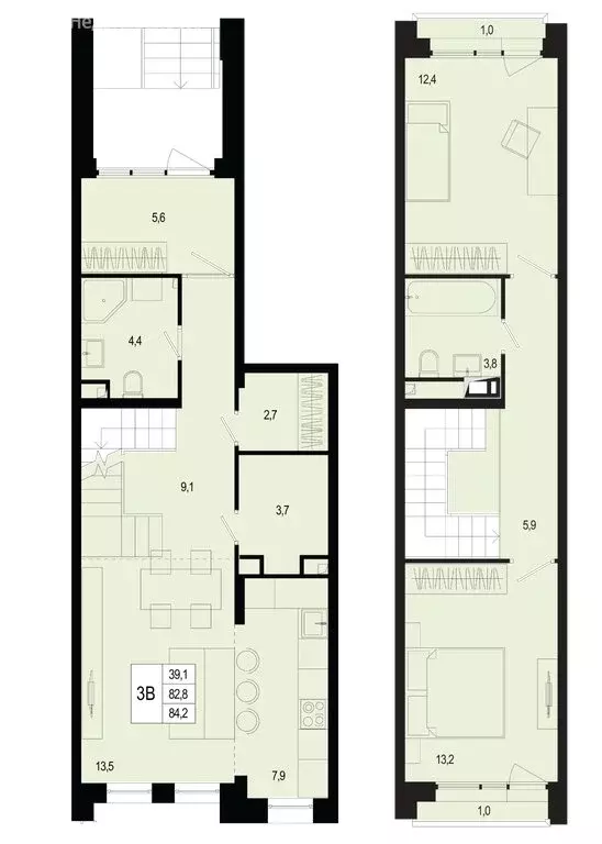 3-комнатная квартира: Московская область, городской округ Подольск, ... - Фото 1