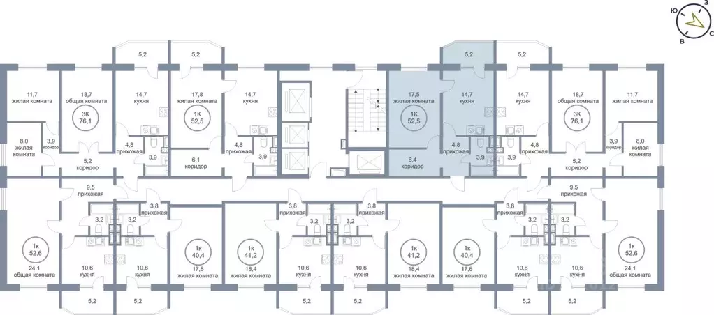 1-к кв. Ханты-Мансийский АО, Сургут Сосновая ул., 69 (52.5 м) - Фото 2