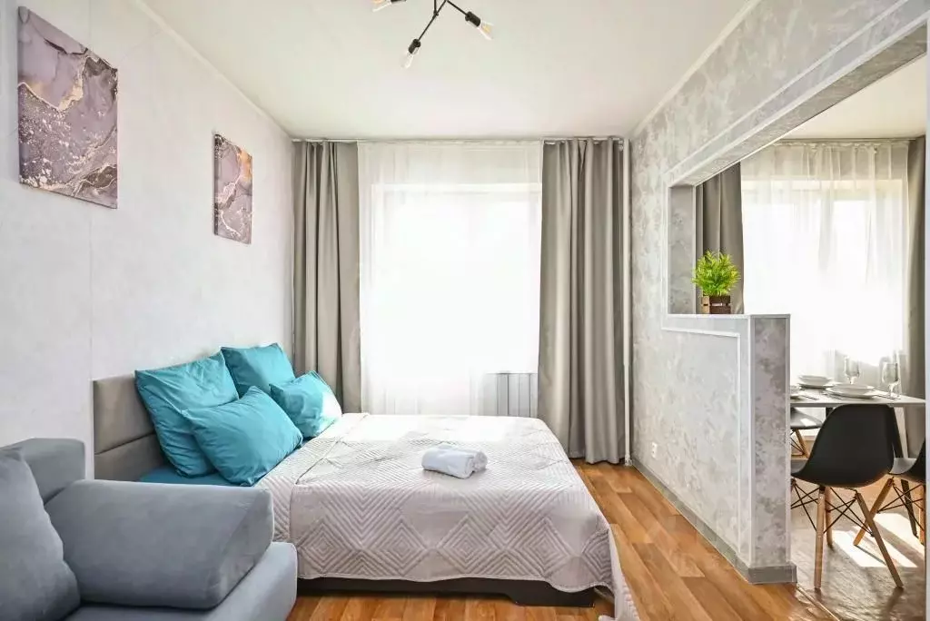 1-к кв. Красноярский край, Красноярск Взлетка мкр, ул. Батурина, 19 ... - Фото 1