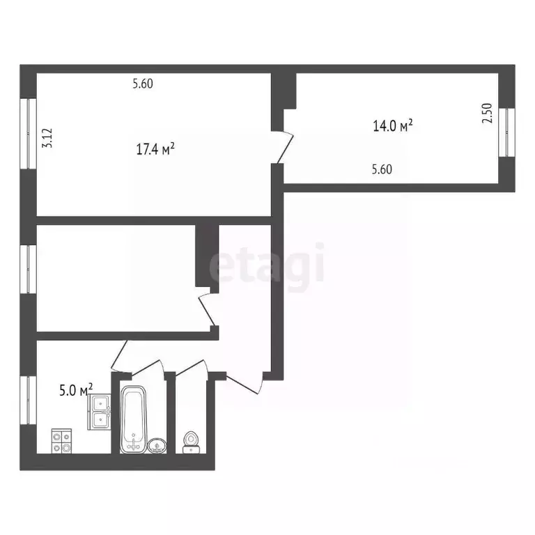 3-к кв. Камчатский край, Елизово ул. Ленина, 34 (57.9 м) - Фото 2
