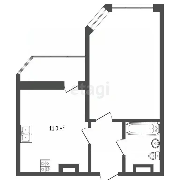 1-к кв. Краснодарский край, Анапа Рождественская ул., 55к2 (46.0 м) - Фото 1