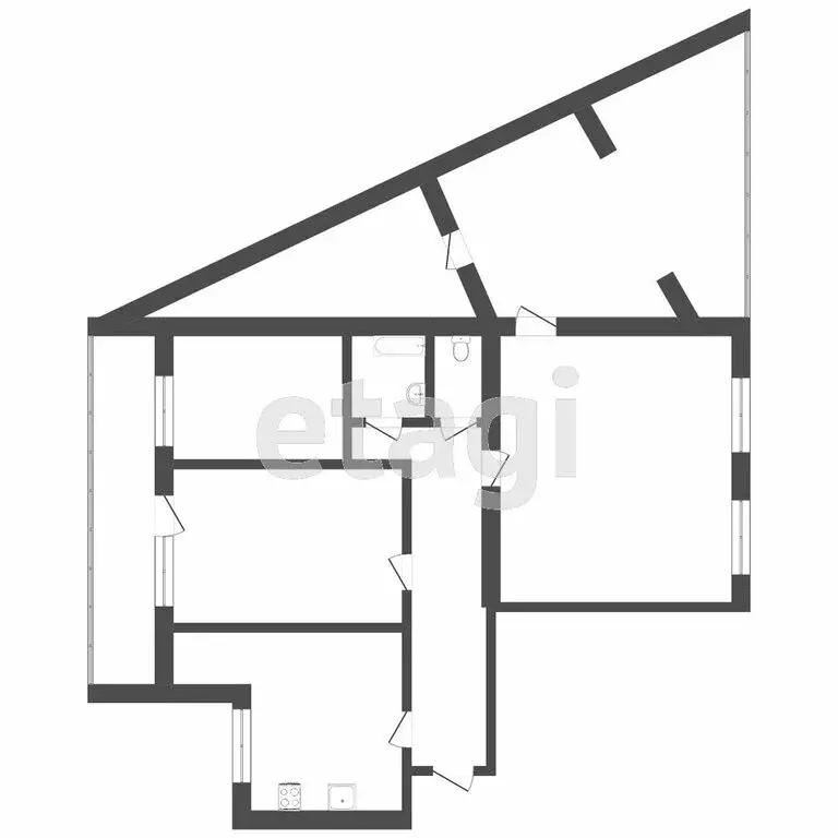 4-комнатная квартира: Томск, микрорайон Академгородок, улица Королёва, ... - Фото 1