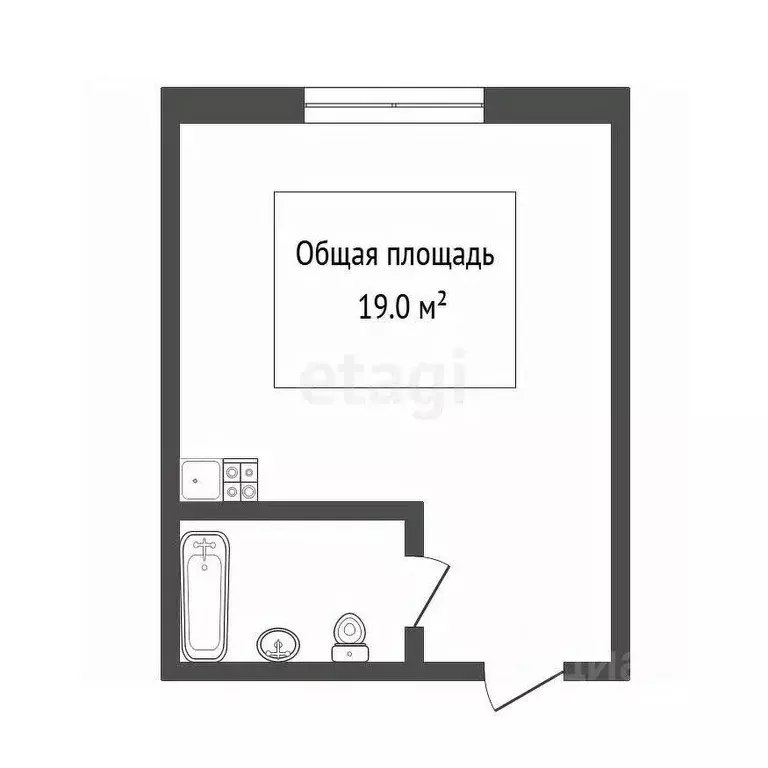 Студия Томская область, Томск ул. Косарева, 8 (19.0 м) - Фото 0