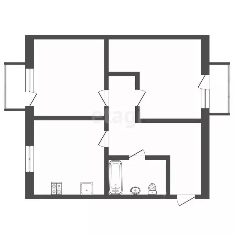 2-к кв. Ростовская область, Таганрог ул. Ленина, 205 (57.0 м) - Фото 1