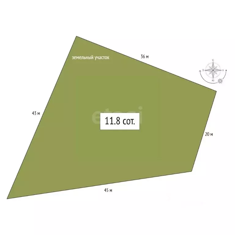 Участок в Алтай, Майминский район, с. Подгорное Школьная ул. (11.8 ... - Фото 2