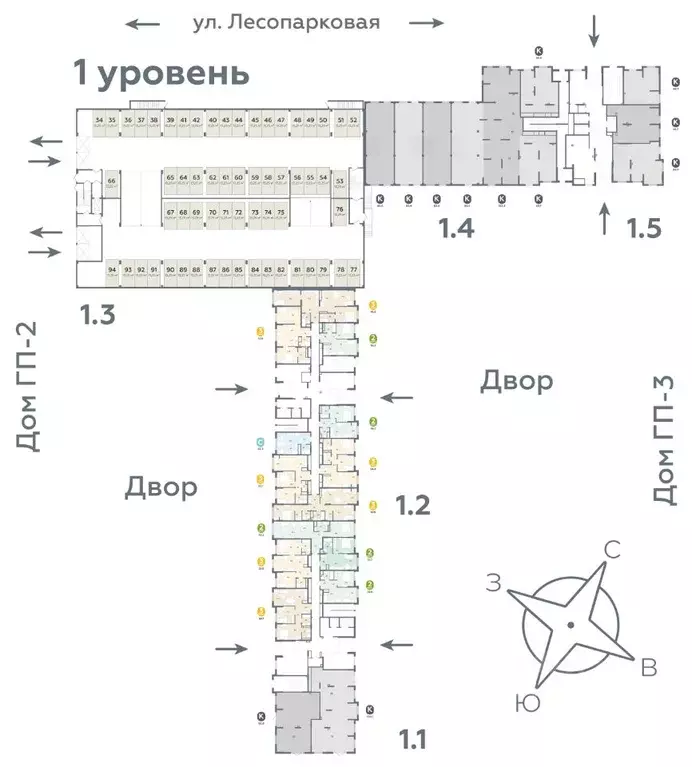 2-к кв. Тюменская область, Тюмень ул. Лесопарковая, 22 (67.9 м) - Фото 1