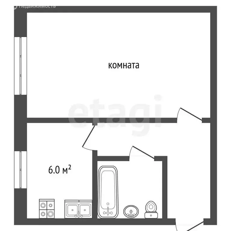 1-комнатная квартира: Муром, Кооперативный проезд, 6 (30.1 м) - Фото 1
