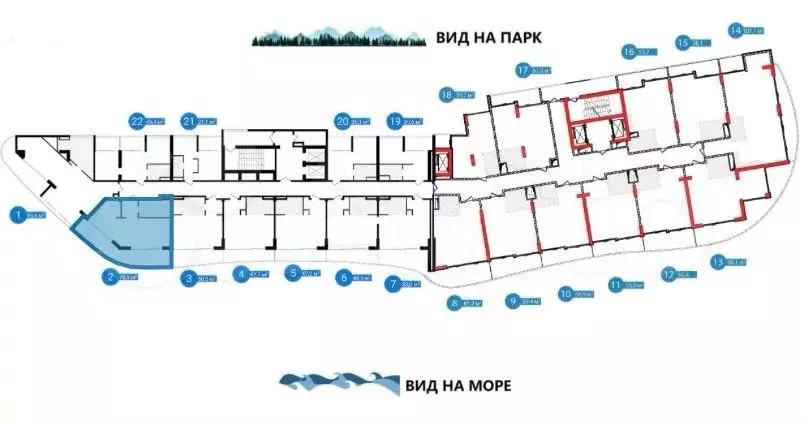 Своб. планировка, 78,9 м, 3/9 эт. - Фото 0