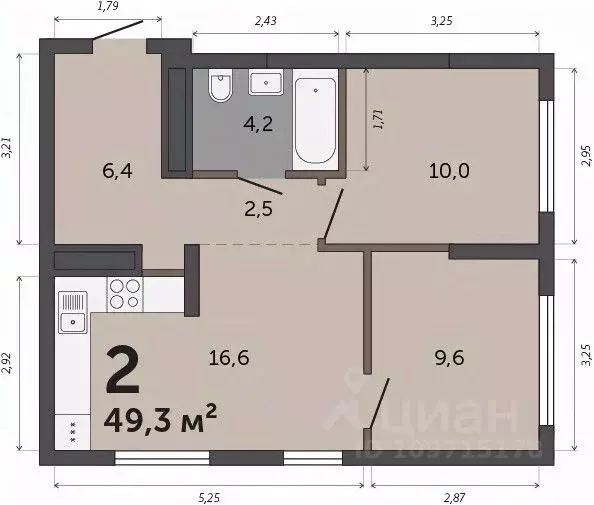 2-к кв. Свердловская область, Екатеринбург Втузгородок жилрайон, ... - Фото 1