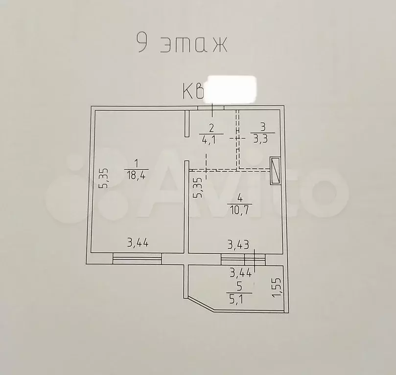 1-к. квартира, 41,6 м, 9/16 эт. - Фото 0
