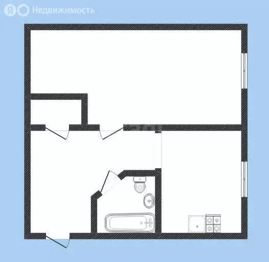 1-комнатная квартира: Нерехта, 1-я Рабочая улица, 1 (33.2 м) - Фото 1