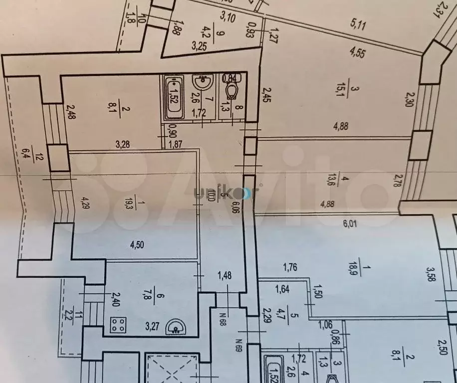 4-к. квартира, 82 м, 7/9 эт. - Фото 0