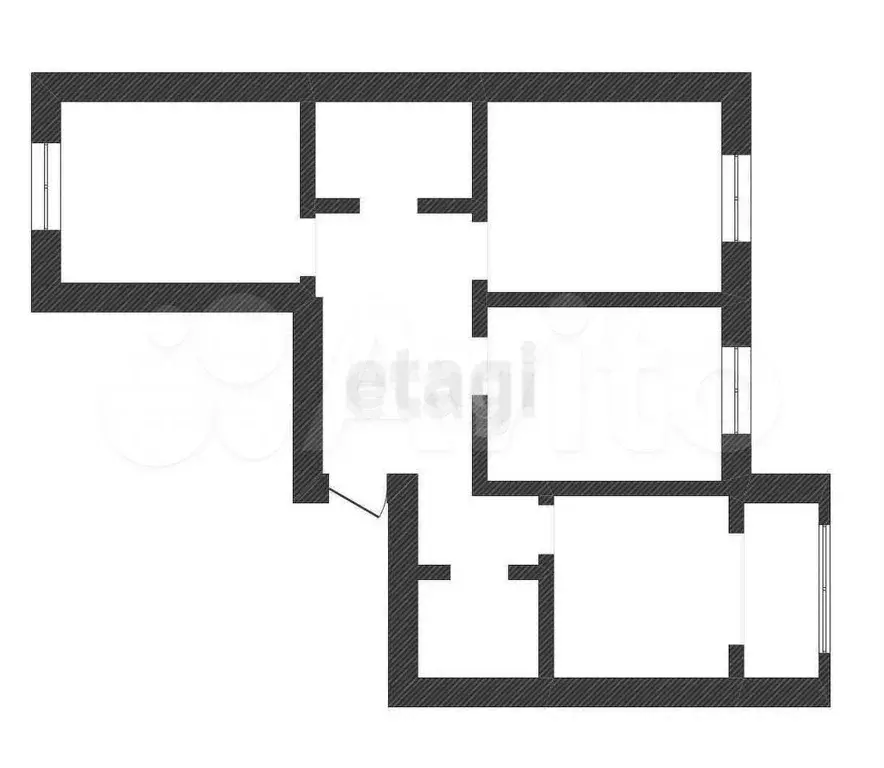 3-к. квартира, 75,6 м, 2/6 эт. - Фото 0