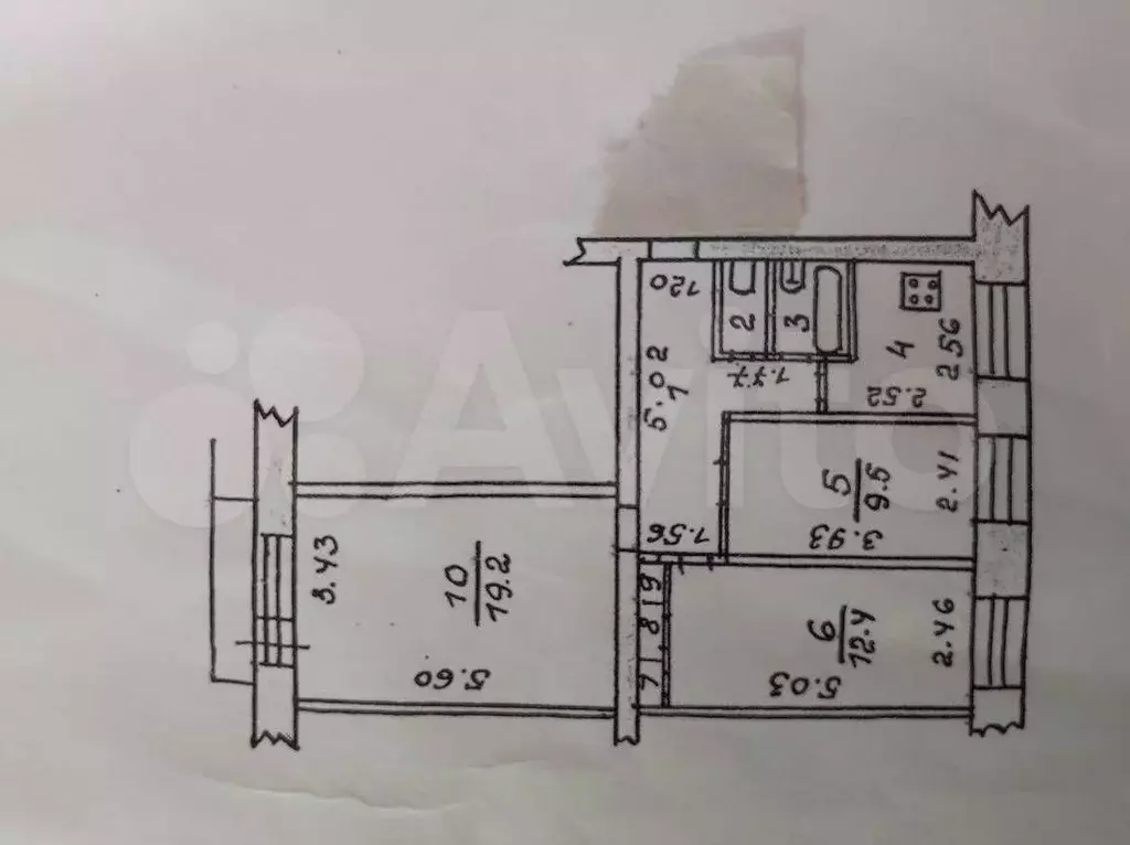 3-к. квартира, 60 м, 5/5 эт. - Фото 0