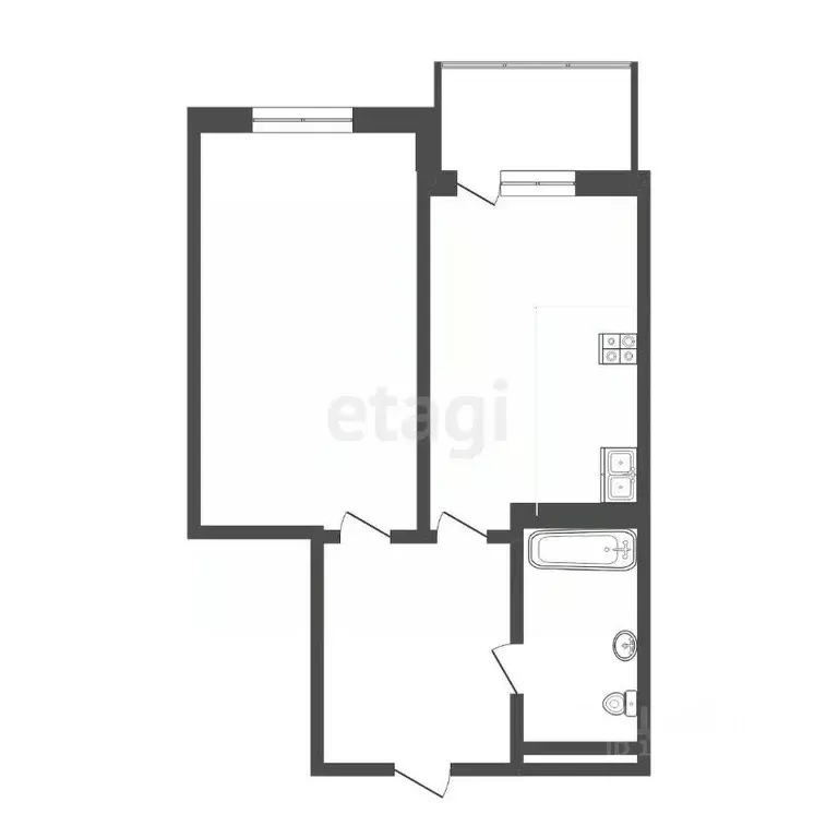 1-к кв. Тюменская область, Тюмень ул. Мельникайте, 2к5 (40.0 м) - Фото 1