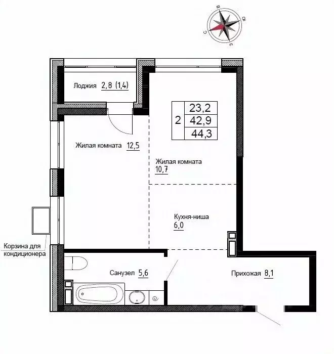2-к кв. Приморский край, Надеждинский район, пос. Новый ул. Ленина, ... - Фото 1